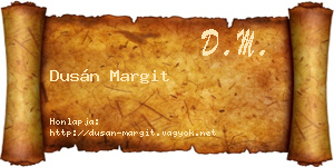 Dusán Margit névjegykártya